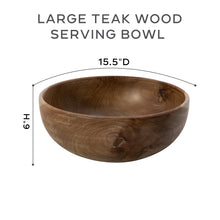 Teak Wood Serving Bowl. 3 sizes (M/N/O)