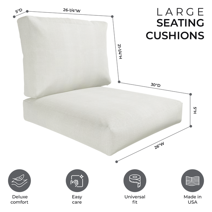 Universal Large Deep Seating Outdoor Furniture Cushions