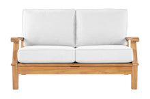 Royal Teak Miami Deep Seating Adjustable Loveseat Chair with Sunbrella Cushion