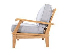 Royal Teak Miami Deep Seating Adjustable Loveseat Chair with Sunbrella Cushion