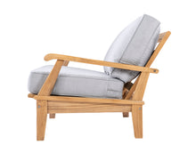 Royal Teak Miami Deep Seating Adjustable Loveseat Chair with Sunbrella Cushion