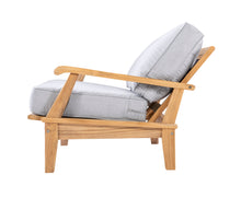 Royal Teak Miami Deep Seating Adjustable Loveseat Chair with Sunbrella Cushion