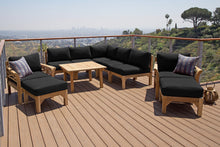10 pc Monterey Teak Sectional Seating Group with 36" Chat Table. Sunbrella Cushion.