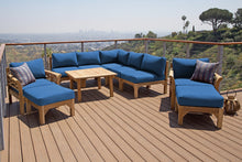 10 pc Monterey Teak Sectional Seating Group with 36" Chat Table. Sunbrella Cushion.