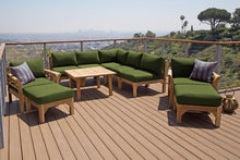 10 pc Monterey Teak Sectional Seating Group with 36" Chat Table. Sunbrella Cushion.