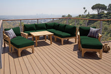 10 pc Monterey Teak Sectional Seating Group with 36" Chat Table. Sunbrella Cushion.