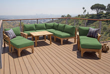 10 pc Monterey Teak Sectional Seating Group with 36" Chat Table. Sunbrella Cushion.