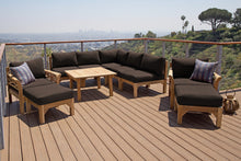 10 pc Monterey Teak Sectional Seating Group with 36" Chat Table. Sunbrella Cushion.