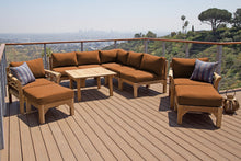 10 pc Monterey Teak Sectional Seating Group with 36" Chat Table. Sunbrella Cushion.