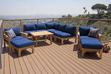 10 pc Monterey Teak Sectional Seating Group with 36" Chat Table. Sunbrella Cushion.
