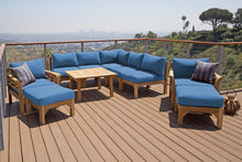 10 pc Monterey Teak Sectional Seating Group with 36" Chat Table. Sunbrella Cushion.