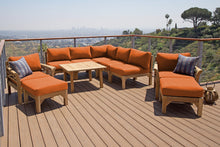 10 pc Monterey Teak Sectional Seating Group with 36" Chat Table. Sunbrella Cushion.