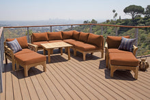 10 pc Monterey Teak Sectional Seating Group with 36" Chat Table. Sunbrella Cushion.
