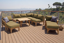 10 pc Monterey Teak Sectional Seating Group with 36" Chat Table. Sunbrella Cushion.