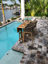Teak Outdoor Drop Leaf Bar Table