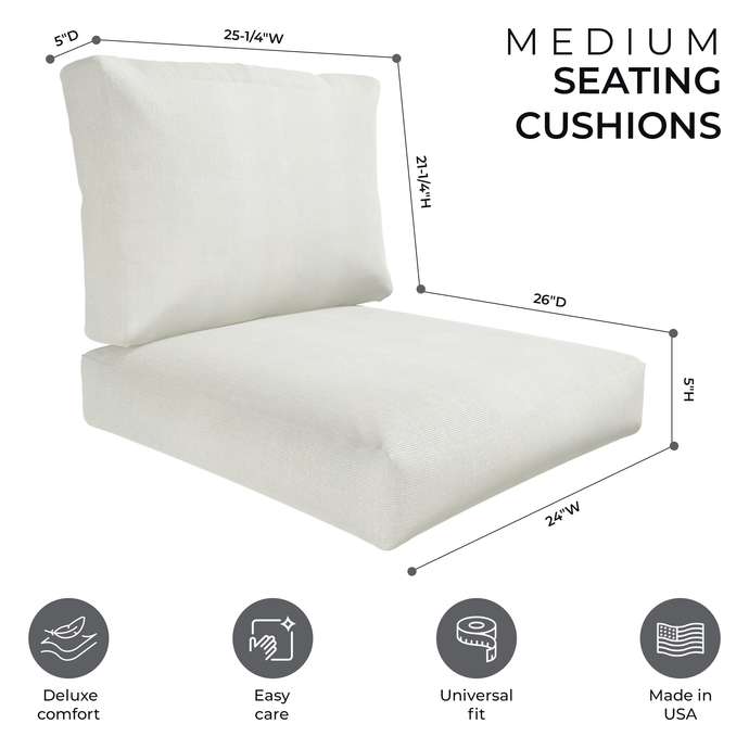 Universal Medium Deep Seating Outdoor Furniture Cushions