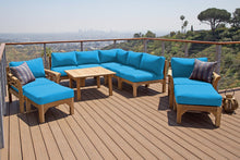 10 pc Monterey Teak Sectional Seating Group with 36" Chat Table. Sunbrella Cushion.