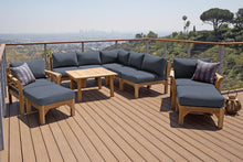 10 pc Monterey Teak Sectional Seating Group with 36" Chat Table. Sunbrella Cushion.