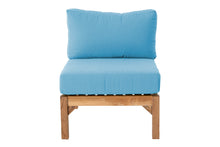 Monterey Teak Outdoor Armless Chair. Sunbrella Cushion