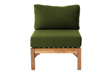 Monterey Teak Outdoor Armless Chair. Sunbrella Cushion