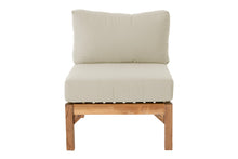 Monterey Teak Outdoor Armless Chair. Sunbrella Cushion