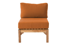 Monterey Teak Outdoor Armless Chair. Sunbrella Cushion