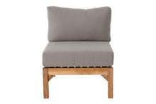 Monterey Teak Outdoor Armless Chair. Sunbrella Cushion