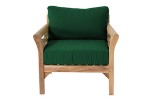 9pc Monterey Teak Sectional Seating Group with 36" Chat Table. Sunbrella Cushion.