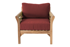 6 pc Monterey Teak Loveseat Deep Seating Set with Coffee Table. Sunbrella Cushion.