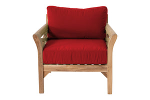 5 pc Monterey Teak Deep Seating Set with 48" Chat Table. Sunbrella Cushion.