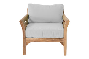 6 pc Monterey Teak Loveseat Deep Seating Set with Coffee Table. Sunbrella Cushion.