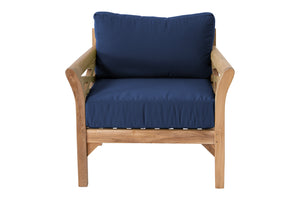 8 pc Monterey Teak Deep Seating Set Deluxe Sofa with 36" Coffee Table. Sunbrella Cushion.
