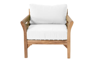 6 pc Monterey Teak Loveseat Deep Seating Set with Coffee Table. Sunbrella Cushion.