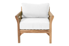 5 pc Monterey Teak Deep Seating Set with 52" Chat Table. Sunbrella Cushion.