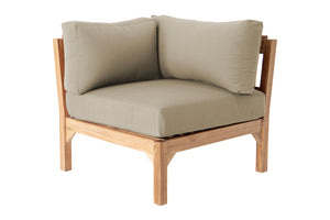 Monterey Teak Outdoor Corner Chair. Sunbrella Cushion