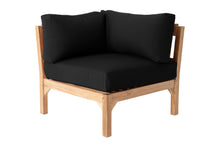 Monterey Teak Outdoor Corner Chair. Sunbrella Cushion