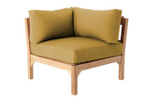 Monterey Teak Outdoor Corner Chair. Sunbrella Cushion