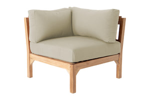 Monterey Teak Outdoor Corner Chair. Sunbrella Cushion