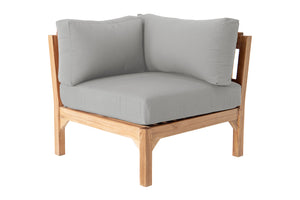 Monterey Teak Outdoor Corner Chair. Sunbrella Cushion