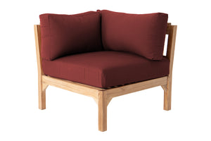 Monterey Teak Outdoor Corner Chair. Sunbrella Cushion