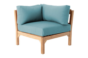 Monterey Teak Outdoor Corner Chair. Sunbrella Cushion