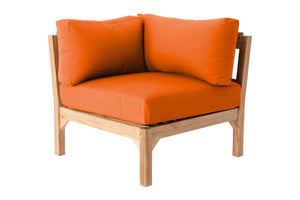 Monterey Teak Outdoor Corner Chair. Sunbrella Cushion