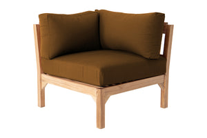 Monterey Teak Outdoor Corner Chair. Sunbrella Cushion