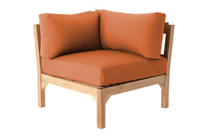 Monterey Teak Outdoor Corner Chair. Sunbrella Cushion