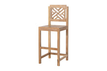 Set of 2 Monterey Outdoor Teak Armless Counter Stool. Sunbrella Cushion.