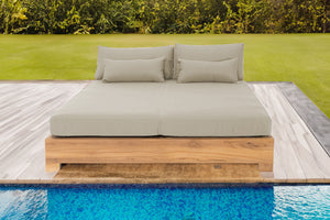 Monterey Teak Outdoor Daybed. Sunbrella Cushion.