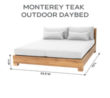 Monterey Teak Outdoor Daybed. Sunbrella Cushion.