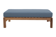 Monterey Outdoor Deluxe Teak Ottoman. Sunbrella Cushion.