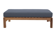 Monterey Outdoor Deluxe Teak Ottoman. Sunbrella Cushion.