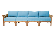 Monterey Outdoor Teak Deluxe Sofa. Sunbrella Cushion